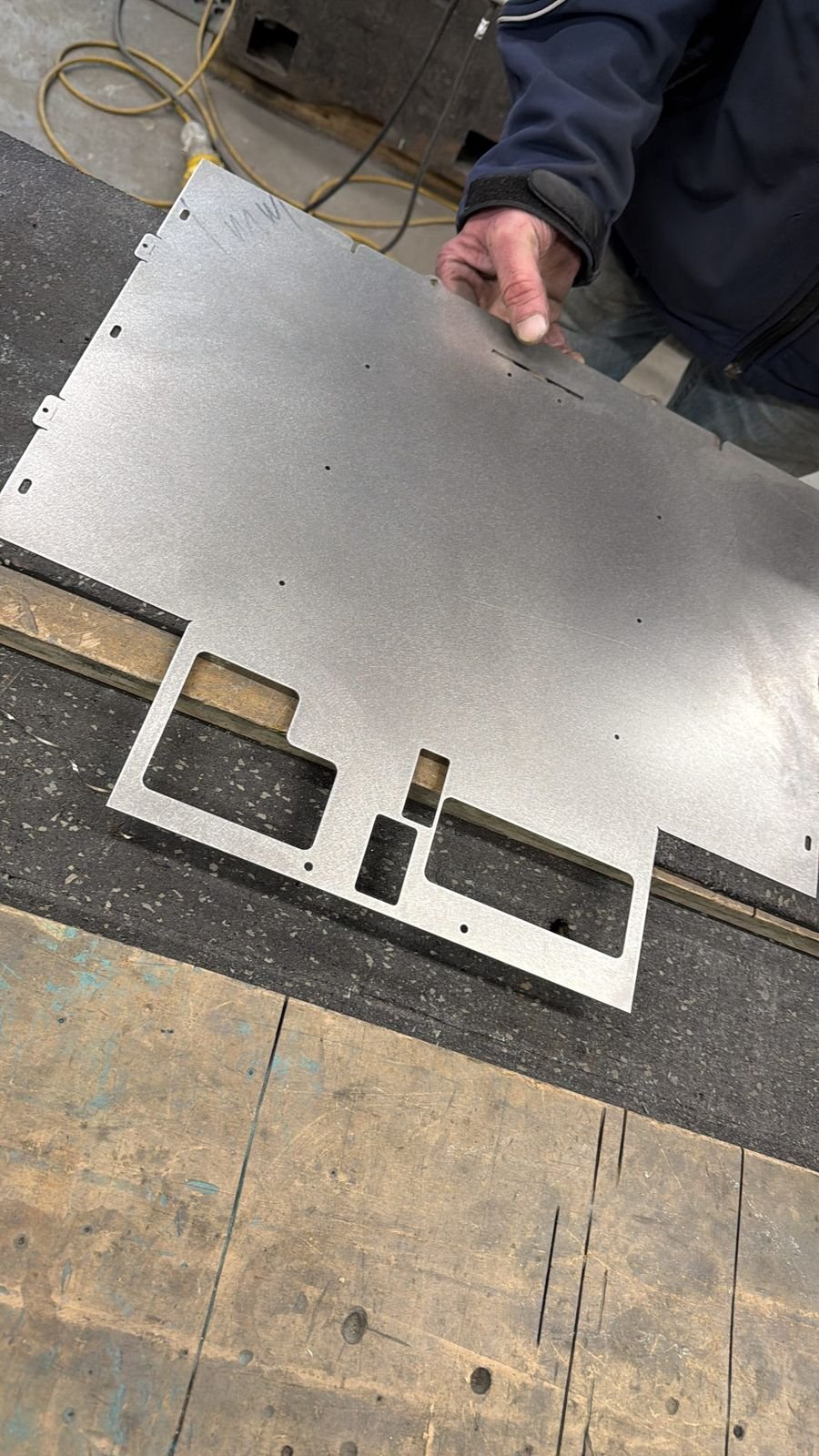 Finished welded stainless steel enclosure