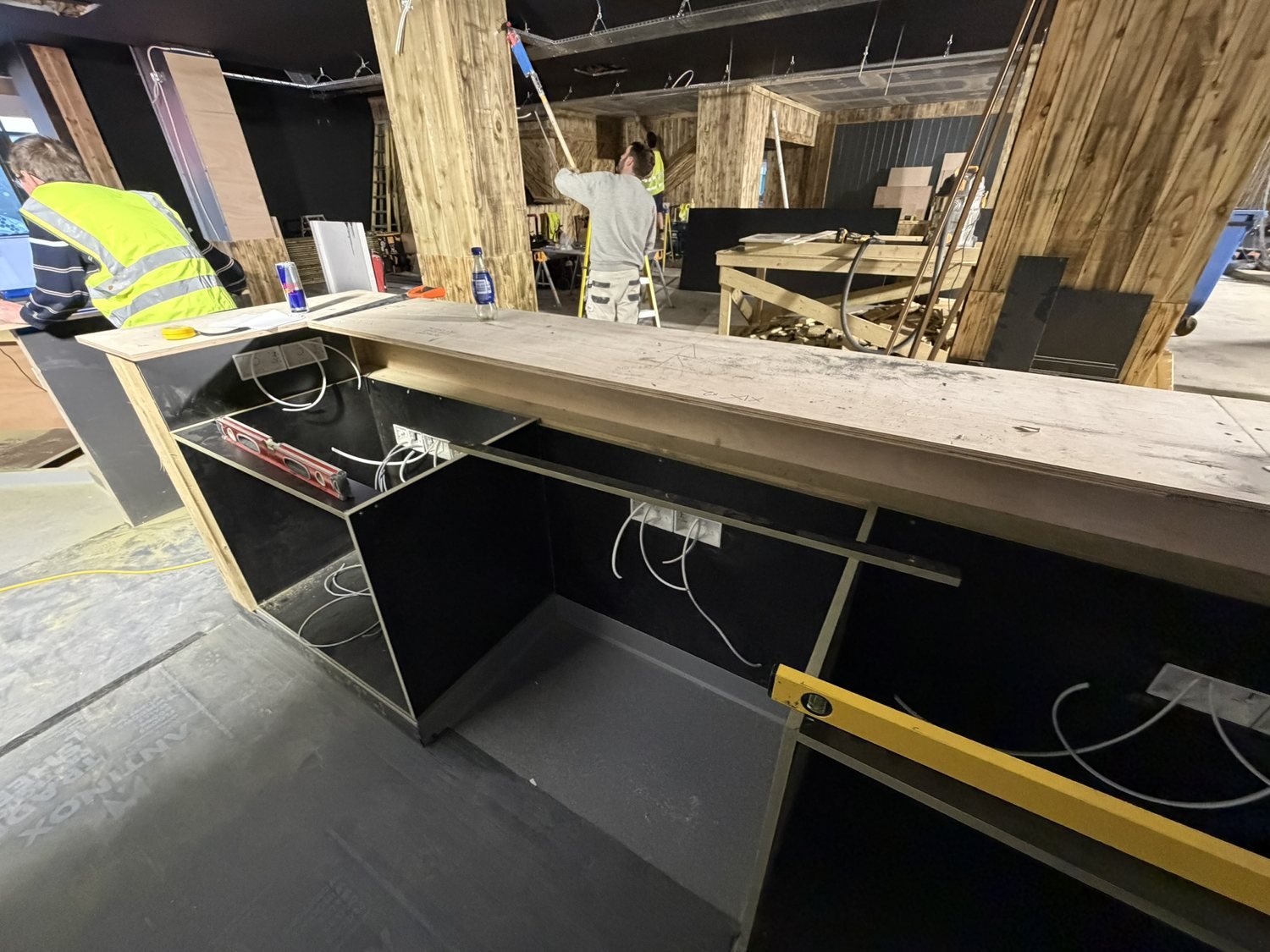 Bespoke pewter bar top, Exeter bowling alley project (photo 11 of 23)