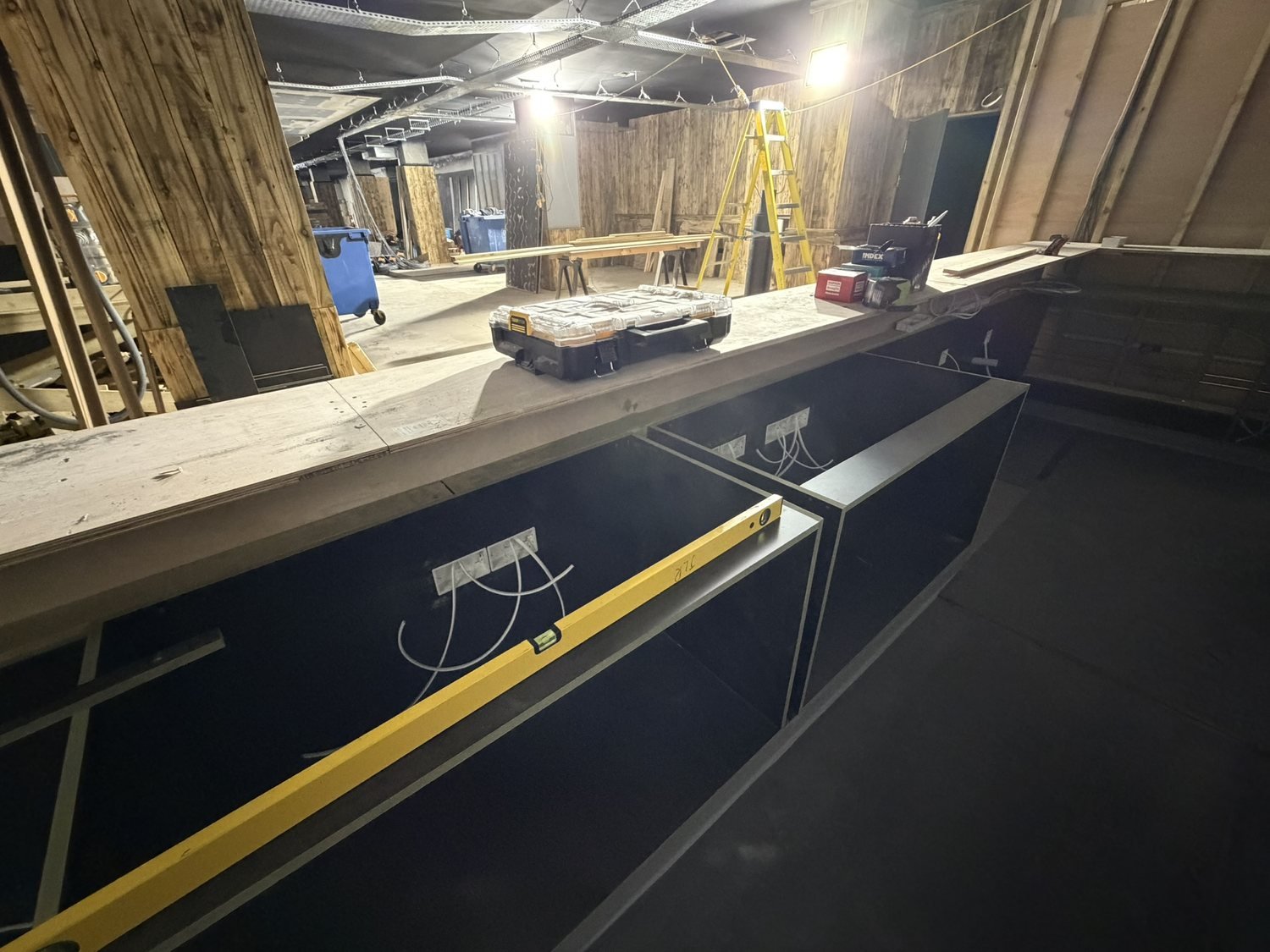 Bespoke pewter bar top, Exeter bowling alley project (photo 12 of 23)