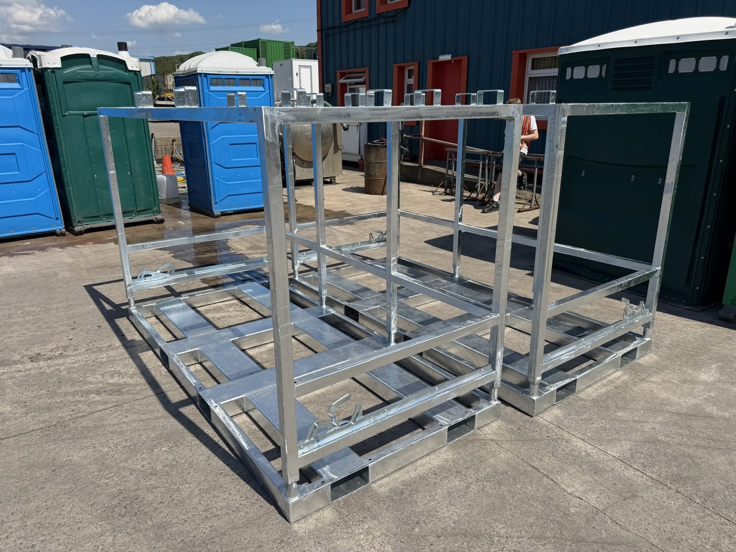 Galvanized steel frame for the Portable Toilets project (photo 2 of 5)